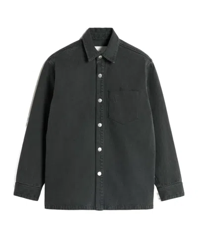 Ami Alexandre Mattiussi Ami Long-sleeved Button-up Jacket In Black