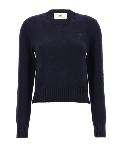 AMI ALEXANDRE MATTIUSSI AMI LONG SLEEVED CREWNECK KNITTED JUMPER