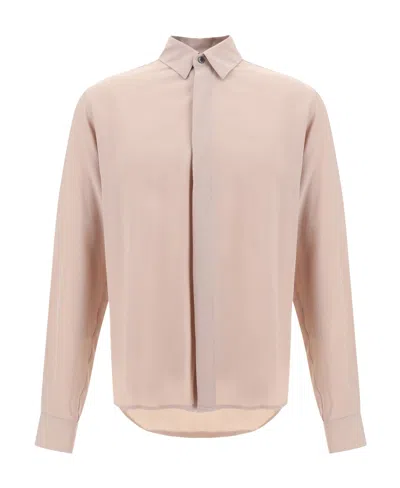 Ami Alexandre Mattiussi Ami Long-sleeved Shirt In Nude