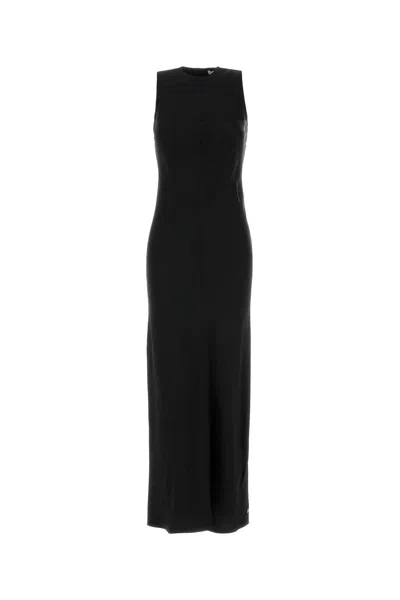 Ami Alexandre Mattiussi Ami Long Straight Dress In Animal Print