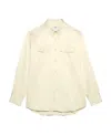 Ami Alexandre Mattiussi Pointed-collar Long-sleeve Shirt In White