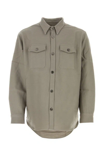 AMI ALEXANDRE MATTIUSSI AMI MAN GREY WOOL SHIRT