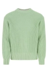 AMI ALEXANDRE MATTIUSSI AMI MAN PASTEL GREEN COTTON BLEND SWEATER