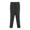 Ami Alexandre Mattiussi Carrot Fit Trousers With Hem And Pleats In Gray