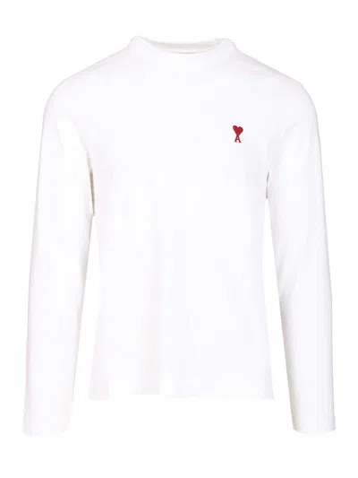 AMI ALEXANDRE MATTIUSSI AMI MEN "AMI DE COEUR" LONG-SLEEVED T-SHIRT