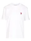 Ami Alexandre Mattiussi Ami Paris Ami De Coeur Logo Embroidered Long-sleeved T-shirt In White
