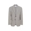 Ami Alexandre Mattiussi Light Taupe Virgin Wool Two Buttons Jacket In Gray