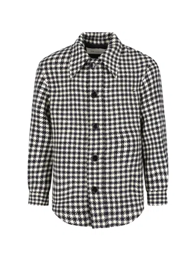 Ami Alexandre Mattiussi Ami Men's Wool Jacket With Horn Button & Leather Patch In Multi