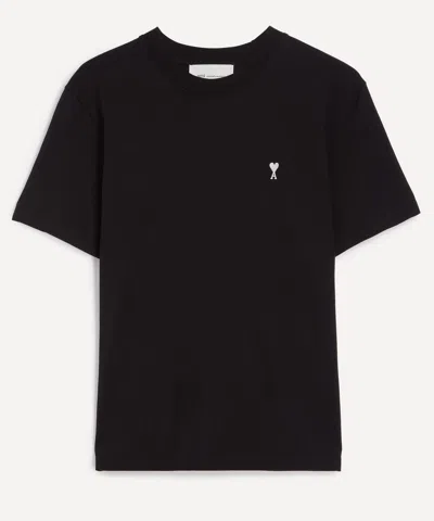Ami Alexandre Mattiussi Ami De Coeur Logo-embroidered T-shirt In Gray