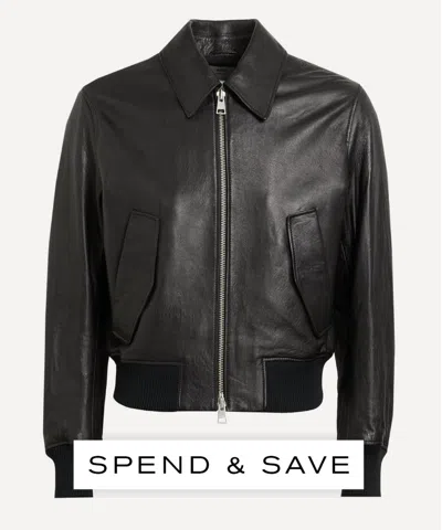 Ami Alexandre Mattiussi Ami Mens Zipped Leather Jacket