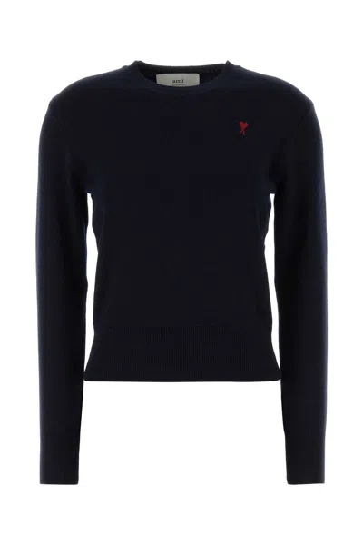 Ami Alexandre Mattiussi Ami Merino Wool Sweater For Women In Blue