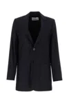 Ami Alexandre Mattiussi Wool Blazer With Back Slit And Front Pockets