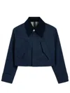 Ami Alexandre Mattiussi Cropped Canvas Jacket For Women In Black