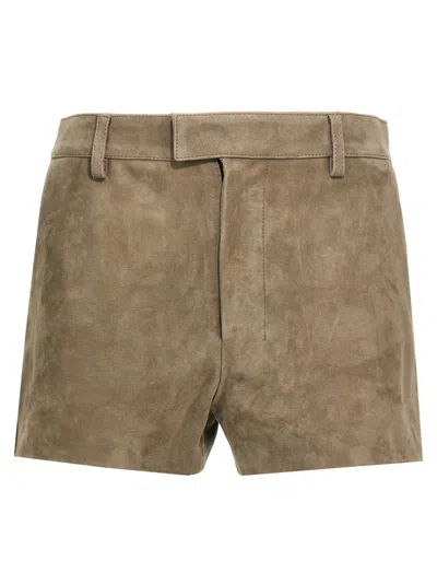 Ami Alexandre Mattiussi Ami Paris Women Suede Shorts In Black
