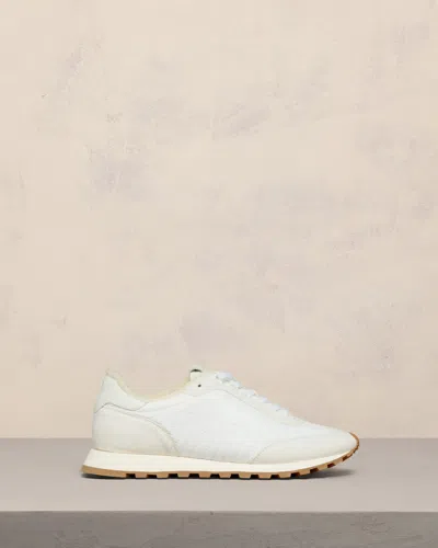 AMI ALEXANDRE MATTIUSSI WHITE NYLON AMI NEW RUSH SNEAKERS WHITE