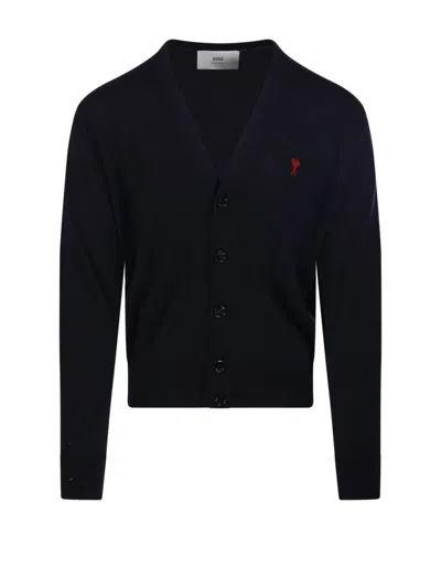 Ami Alexandre Mattiussi Ami Night Blue V-neck Cardigan