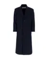 Ami Alexandre Mattiussi Ami Oversized Buttoned Coat In Blue
