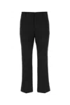 Ami Alexandre Mattiussi Felted Wool Flared Trousers In Black