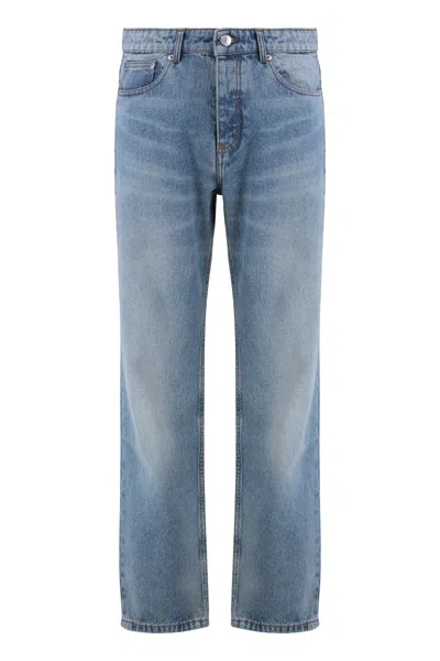 Ami Alexandre Mattiussi Ami Paris 5-pocket Slim Fit Jeans In Animal Print