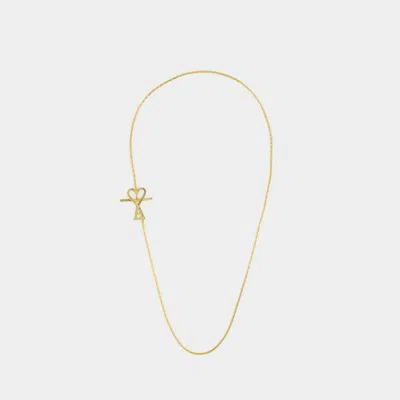 Ami Alexandre Mattiussi Ami Paris Adc 2 In 1 Chain Necklace In Gold