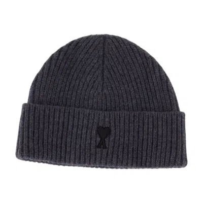 Ami Alexandre Mattiussi Ami Paris Adc Beanie In Gray