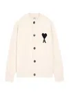 Ami Alexandre Mattiussi Ami Paris Adc Cardigan White In White
