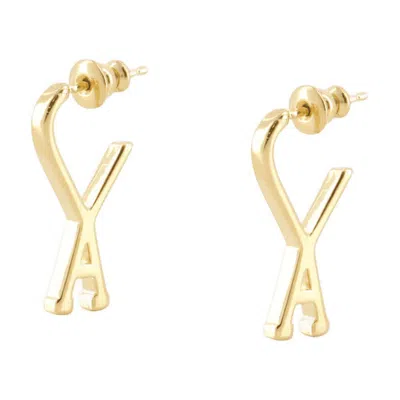 Ami Alexandre Mattiussi Ami Paris Adc Earrings In Gold