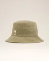Ami Alexandre Mattiussi Green Cotton Ami De Coeur Embroidery Bucket Hat Green