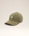 Ami Alexandre Mattiussi Green Cotton Ami De Coeur Embroidery Cap Green