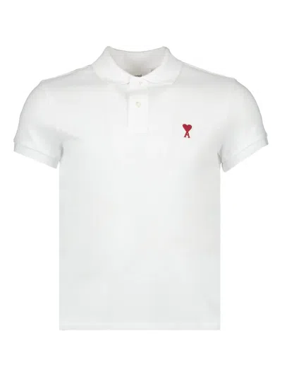 Ami Alexandre Mattiussi Ami Paris Adc Polo In White