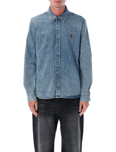 Ami Alexandre Mattiussi Adc Shirt Long Sleeves In Blue