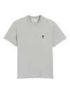 Ami Alexandre Mattiussi Ami De Coeur T-shirt In Organic Cotton Jersey In Gray