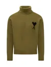 Ami Alexandre Mattiussi Ami Paris Adc Uks839 Felted In Green