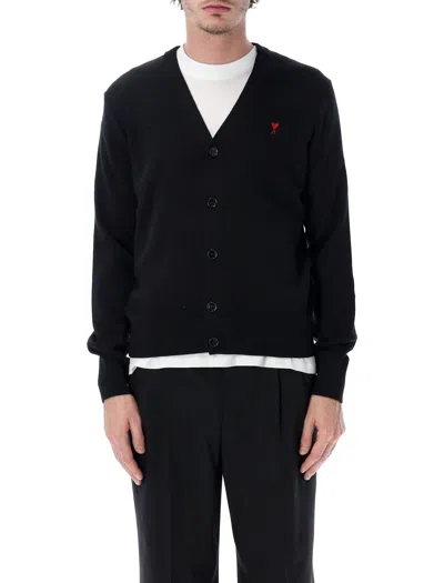 Ami Alexandre Mattiussi Ami Paris Adc Wool Cardigan In Black