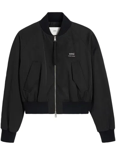 Ami Alexandre Mattiussi Ami Paris Alexandre Mattiussi Bomber Jacket In Black