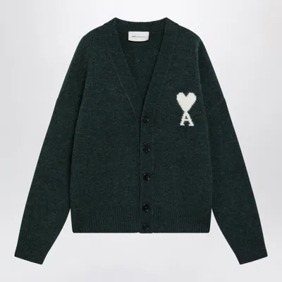 Ami Alexandre Mattiussi Ami Paris Alpaca-blend Ami De Coeur Cardigan In Multi