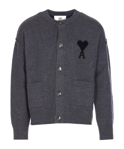 AMI ALEXANDRE MATTIUSSI AMI PARIS AMI ALEXANDRE MATIUSSI CREWNECK BUTTONED CARDIGAN
