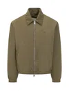 Ami Alexandre Mattiussi Long-sleeved Casual Jacket In Green