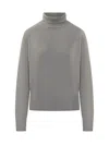 Ami Alexandre Mattiussi Ami Melange Grey Wool Blend Oversize Sweater In Gold
