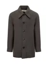 Ami Alexandre Mattiussi Ami Paris  Overshirt In Dark Grey Wool In Gray