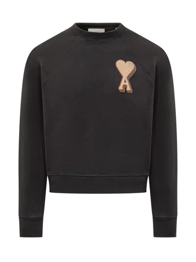 Ami Alexandre Mattiussi Ami Paris  Sweatshirt With Logo In Black