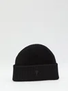Ami Alexandre Mattiussi Ami Paris Ami De Coeur Black Wool Hat Men