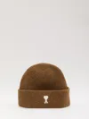 Ami Alexandre Mattiussi Ami Paris Ami De Coeur Beanie In Burgundy