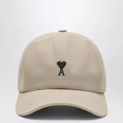 Ami Alexandre Mattiussi Ami Paris Ami De Coeur Beige Baseball Cap Men In Yellow