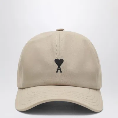 Ami Alexandre Mattiussi Ami Paris Ami De Coeur Beige Baseball Cap In Neutral