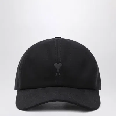 AMI ALEXANDRE MATTIUSSI AMI DE COEUR BLACK BASEBALL CAP