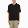 Ami Alexandre Mattiussi Ami Paris Ami De Coeur Black Oversize T-shirt Men In Black