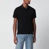 Ami Alexandre Mattiussi Ami Paris Men Black Polo Shirt With Adc Embroidery At The Front In Cotton Man In Black
