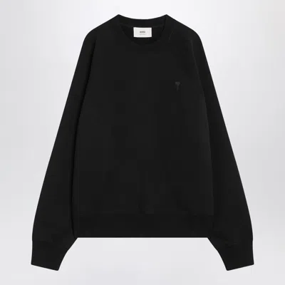 Ami Alexandre Mattiussi Ami Paris Ami De Coeur Black Sweatshirt Men