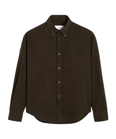 Ami Alexandre Mattiussi Ami Paris Ami De Coeur Boxy Fit Shirt In Black